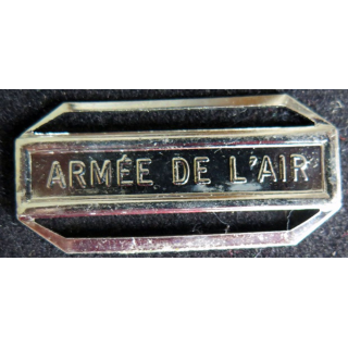 Barrette " ARMÉE DE L'AIR " en métal argenté