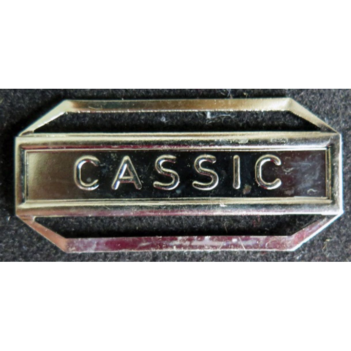 Barrette " CASSIC " en métal argenté