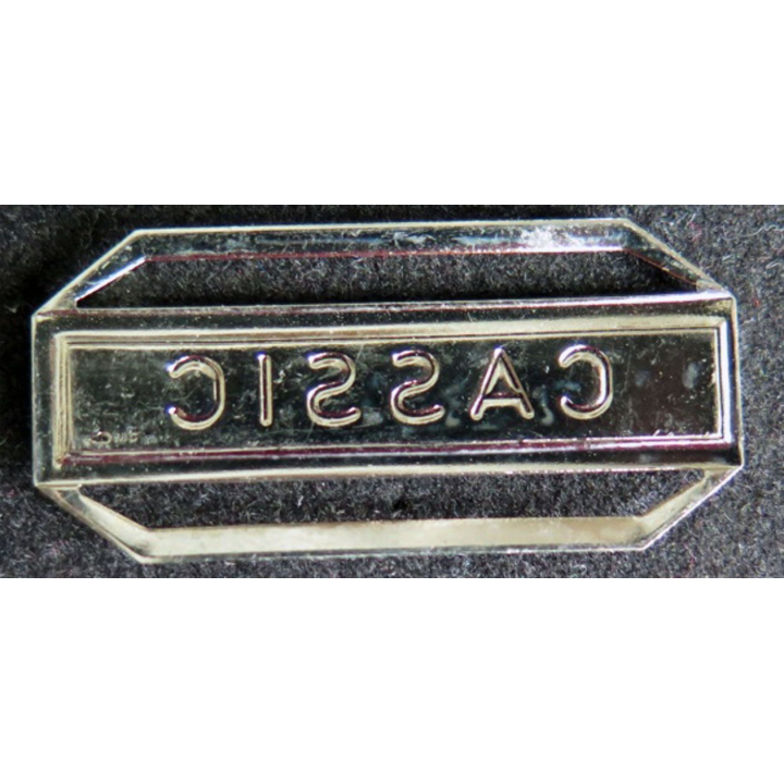 Barrette " CASSIC " en métal argenté