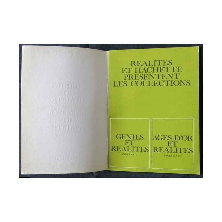 Génie et réalités - Age d'or et réalités catalogue 1969 aux éditions Hachette  - F004