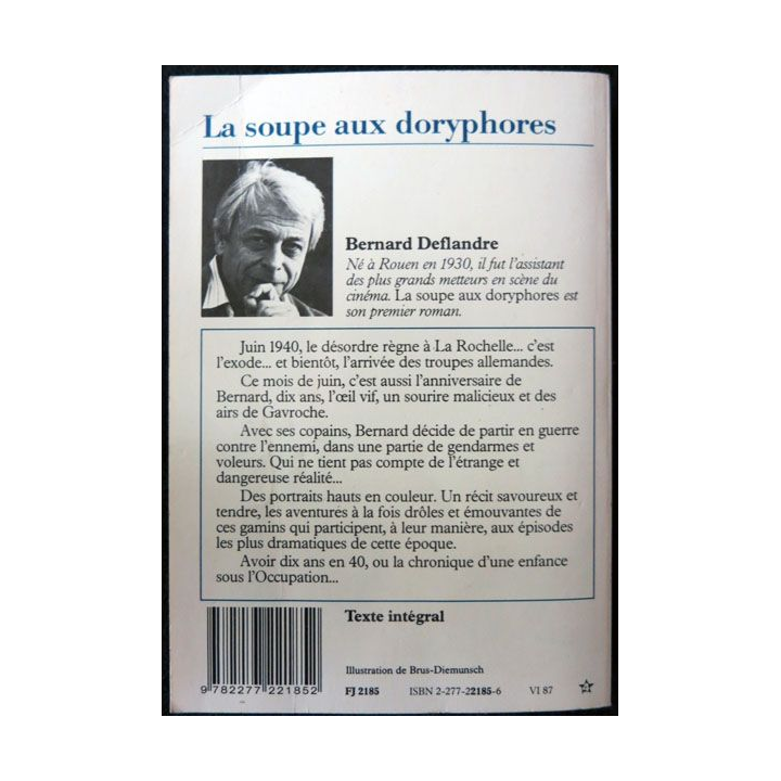 La soupe aux doryphores écrit par Bernard Deflandre aux éditions J'ai Lu - F004
