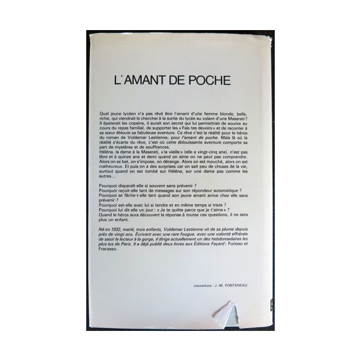 L'amant de poche écrit par Voldemar Lestienne aux éditions Grasset - F004