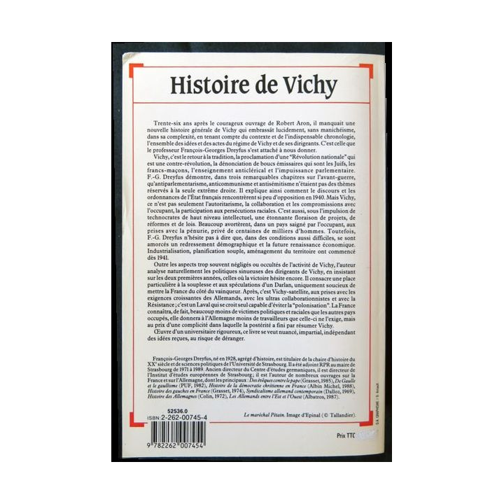 Histoire de Vichy écrit par François-Georges Dreyfus aux éditions Perrin Paris - F005