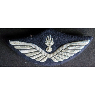 Insigne tissu de casquette de la gendarmerie de l'air en canetille