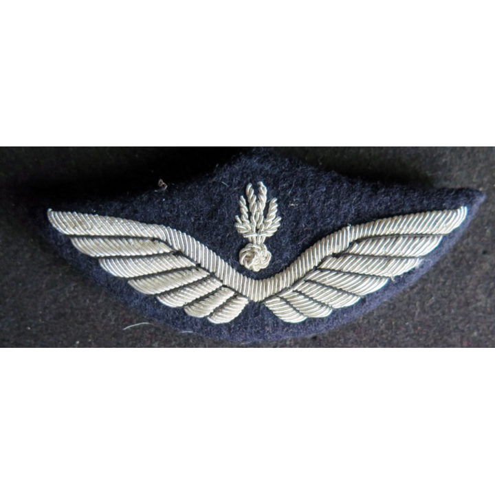 Insigne tissu de casquette de la gendarmerie de l'air en canetille