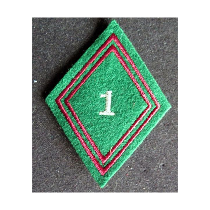 LOSANGE DE BRAS MODÈLE 45 : 1° régiment du train cadre