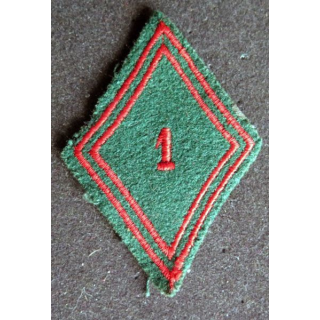 LOSANGE DE BRAS MODÈLE 45 : 1° régiment du train troupe