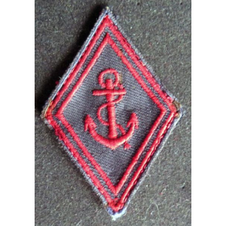 LOSANGE régiment troupe de marine troupe monté sur tissu bleu noir
