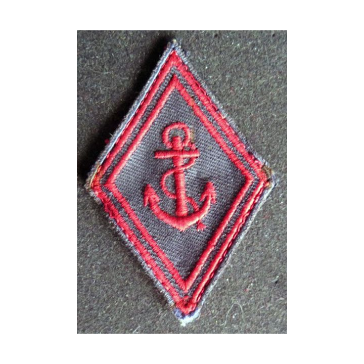 LOSANGE régiment troupe de marine troupe monté sur tissu bleu noir