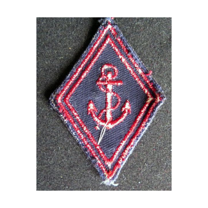 LOSANGE régiment troupe de marine troupe monté sur tissu bleu noir