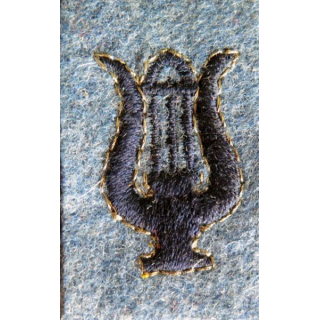 Tenue bleue horizon 1914-1918 : insigne de manche de musique noir