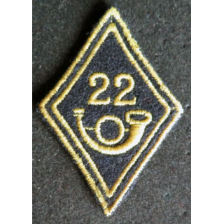 LOSANGE DE BRAS MODÈLE 45 : 22° Bataillon de chasseurs alpins troupe