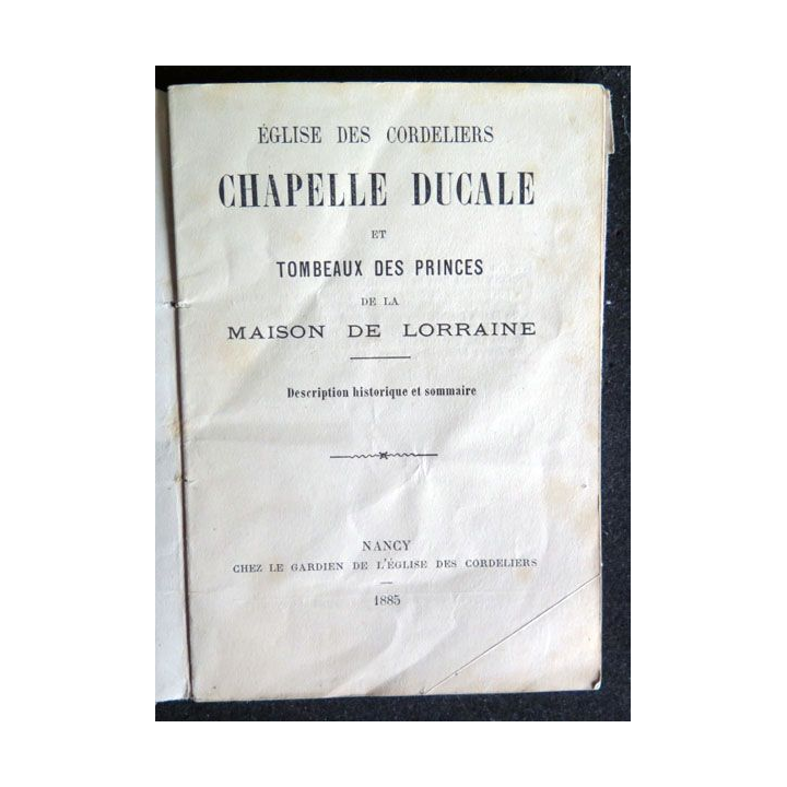 Eglise des cordeliers chapelle ducale et tombeaux des princes 1885