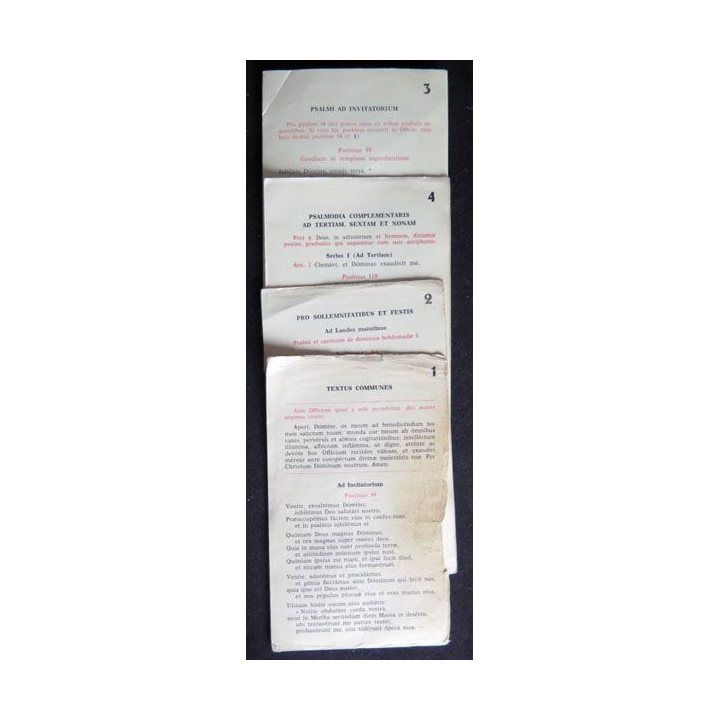 Textus communes et psaumes en latin 4 fiches 