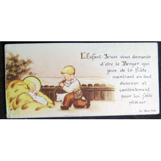 carte de l'Enfant Jésus dédicacée