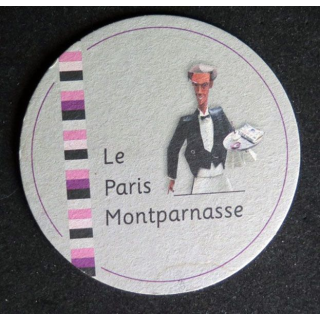 DESSOUS DE VERRE A BIÈRE : Le Paris Montparnasse de largeur 9,4 cm