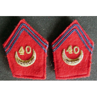 RANA paire d'insignes de col 40° régiment d'artillerie Nord Africain 