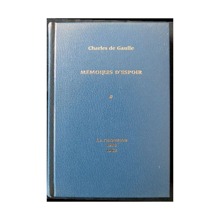 Mémoires d'espoir le renouveau 1958-1962 écrit par Charles De Gaulle aux éditions Plon - F005