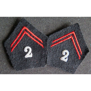 SOUTACHE insignes de col du 2° régiment de cuirassiers en cannetille