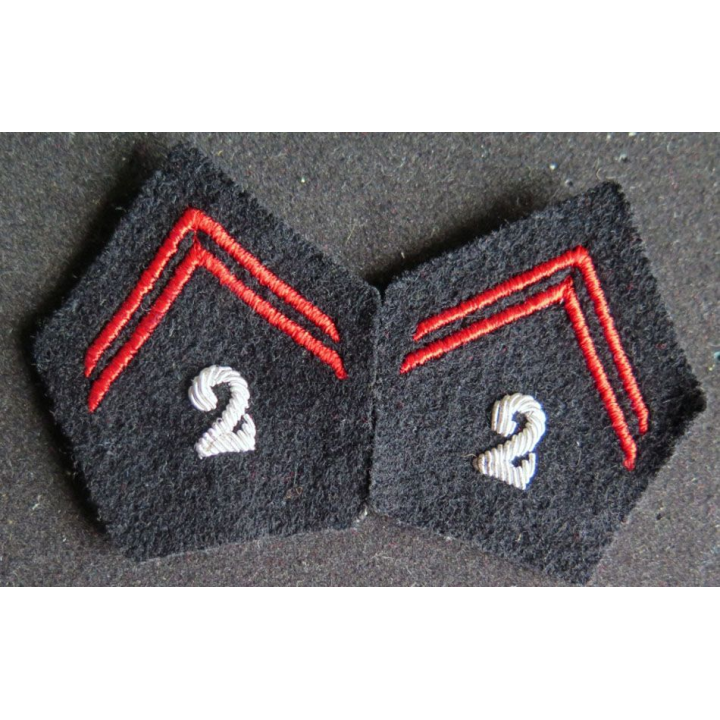 SOUTACHE insignes de col du 2° régiment de cuirassiers en cannetille