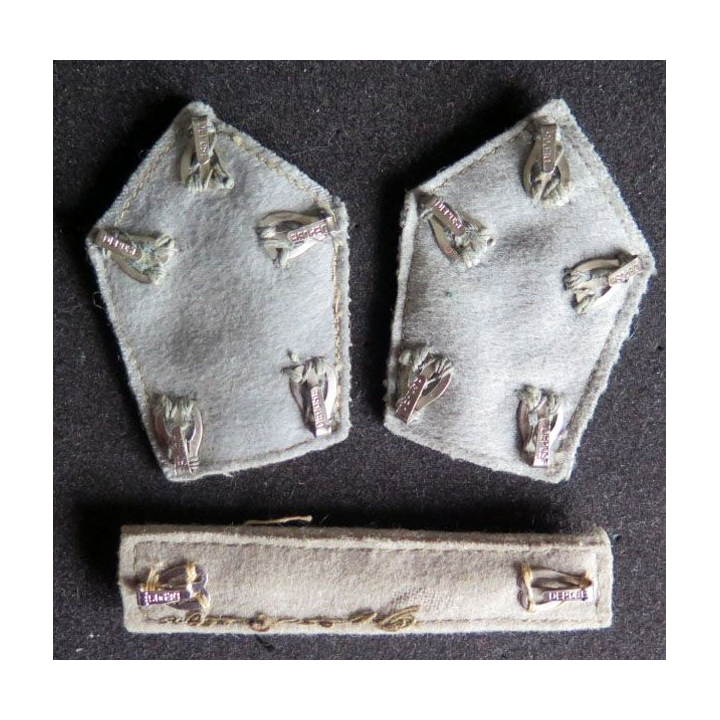 pattes de col d'école militaire en cannetille barrette décoration 1940