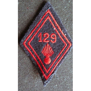 LOSANGE DE BRAS MODÈLE 45 : 129° régiment d'infanterie troupe