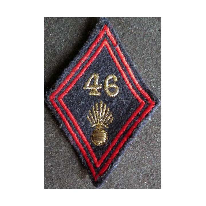LOSANGE DE BRAS MODÈLE 45 : 46° régiment d'infanterie cadre