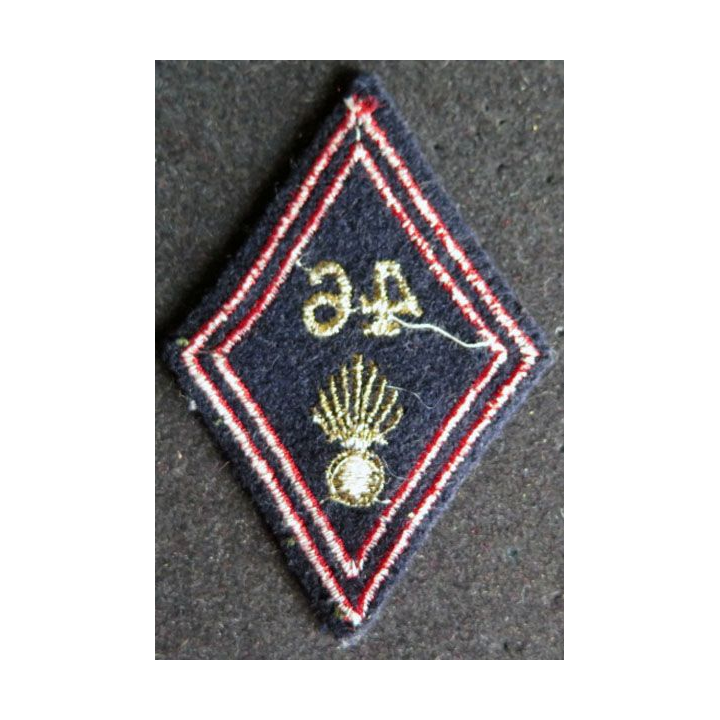 LOSANGE DE BRAS MODÈLE 45 : 46° régiment d'infanterie cadre