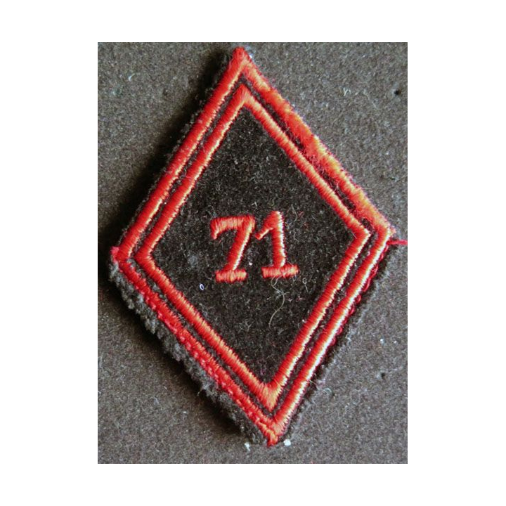 LOSANGE DE BRAS MODÈLE 45 : 71° Régiment du génie troupe