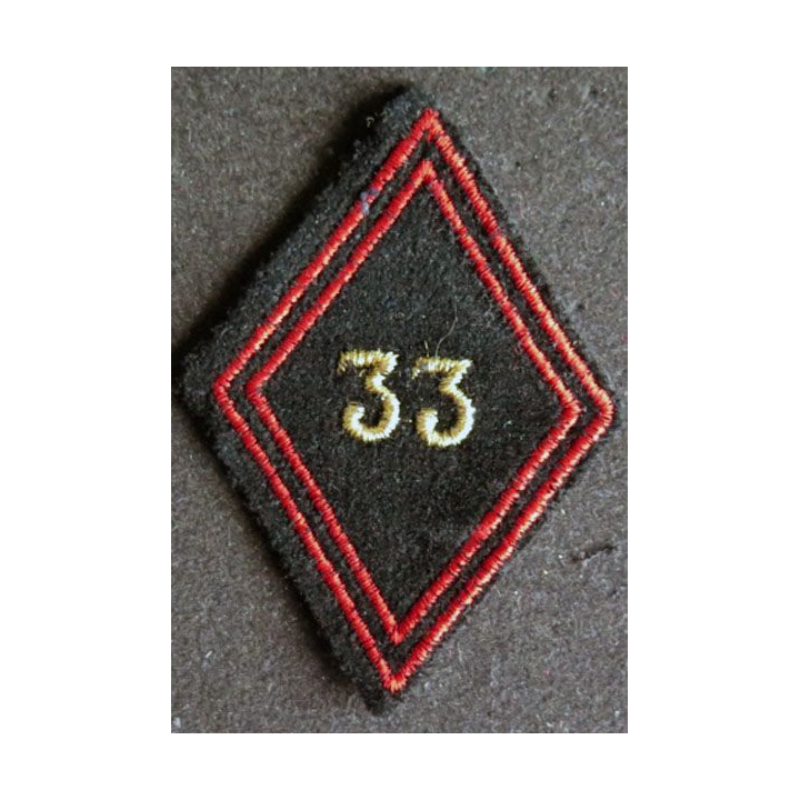 LOSANGE DE BRAS MODÈLE 45 : 33° Régiment du génie cadre