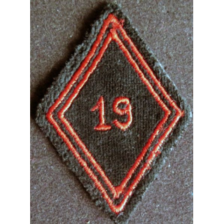 LOSANGE DE BRAS MODÈLE 45 : 19° Régiment du génie troupe