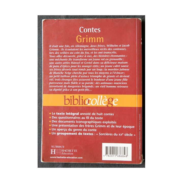 Contes de Grimm écrit par Marie-Hélène Robinot-Bichet aux éditions Classique Hachette - F006