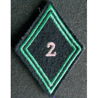 LOSANGE DE BRAS MODÈLE 45 : 2° régiment de Chasseurs à cheval cadre