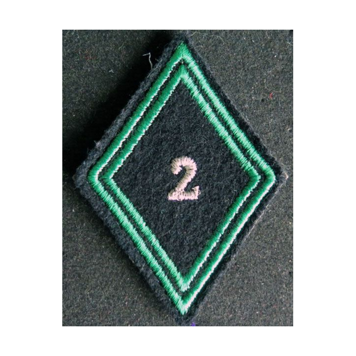 LOSANGE DE BRAS MODÈLE 45 : 2° régiment de Chasseurs à cheval cadre
